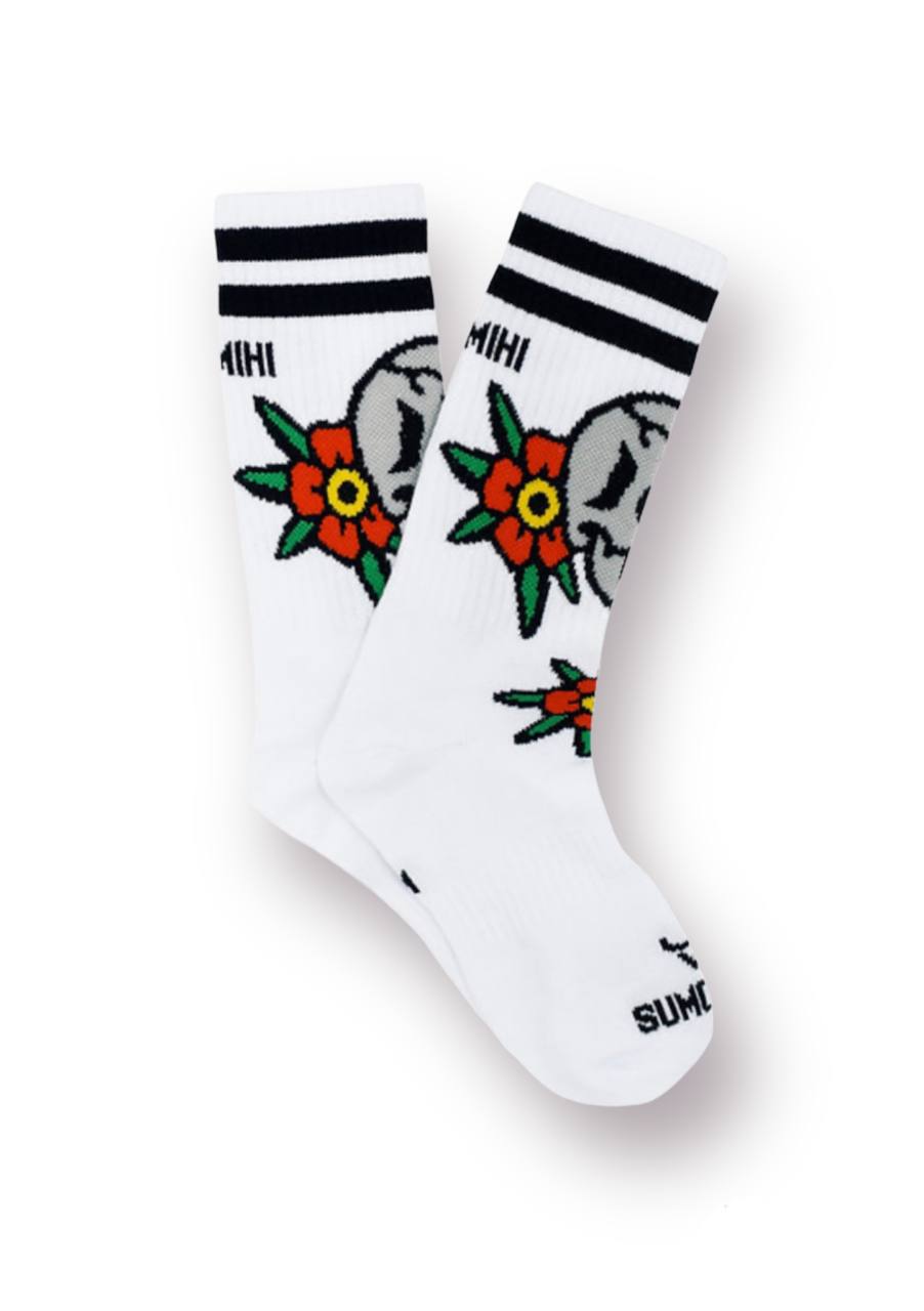 Calze Skull flowers socks