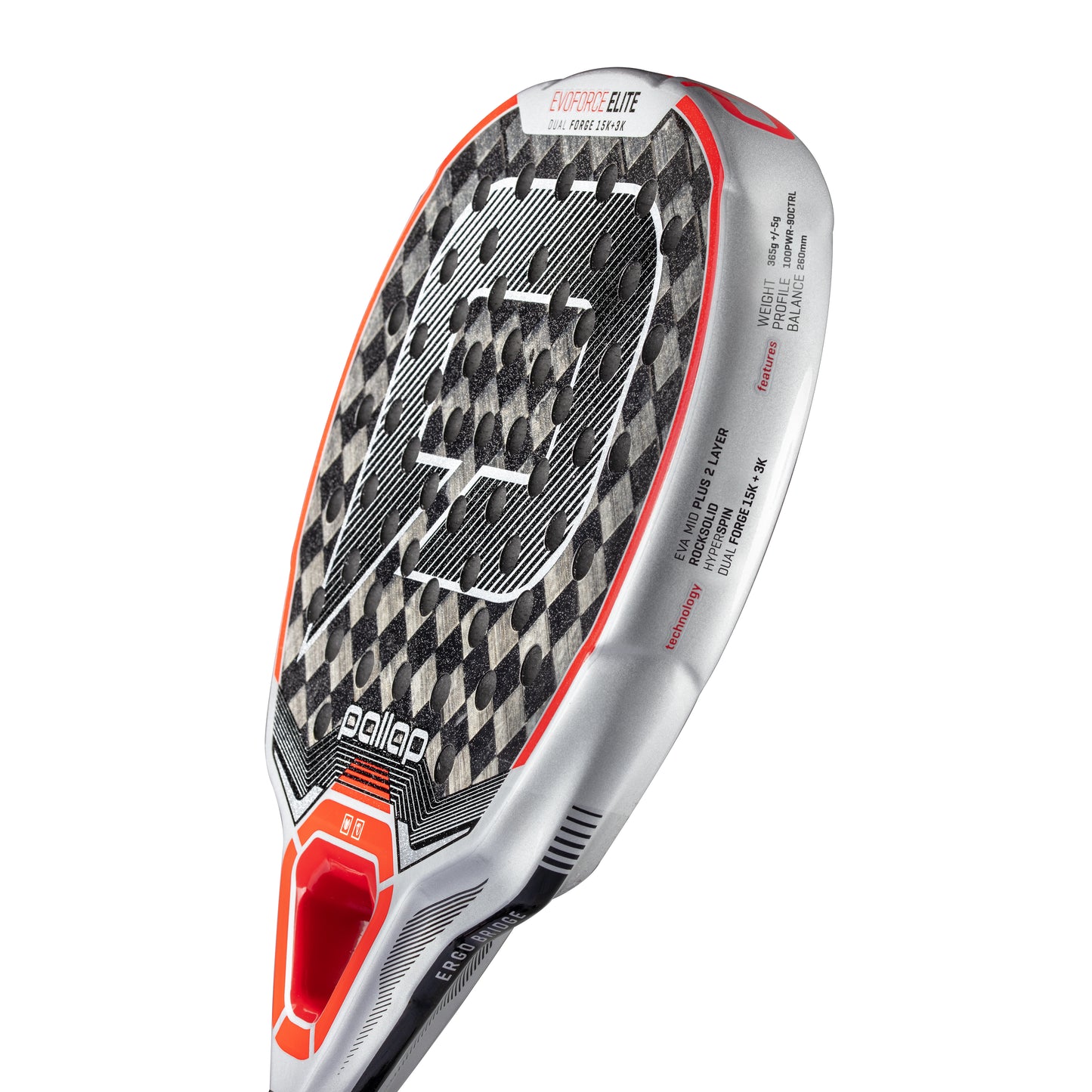 Racchetta Padel Pallap Evoforce Elite Carbonio 15K – Potenza e Controllo per Giocatori Avanzati