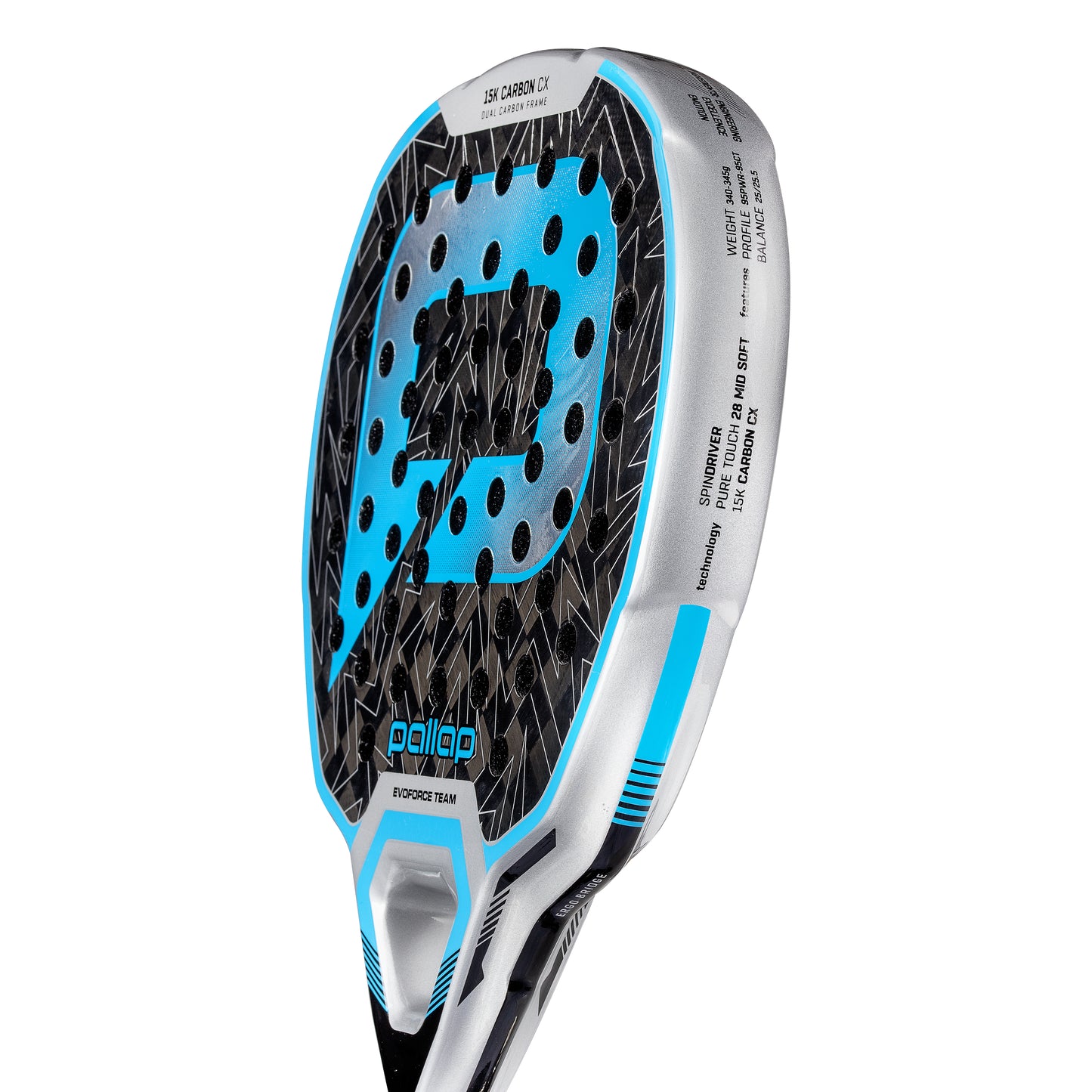 Racchetta Padel Pallap Evoforce Team Blue Silver 15K – Controllo e Maneggevolezza